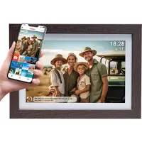 Denver Frameo 10.1' Wifi valokuvakehys tumma puu