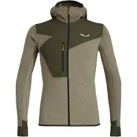 Salewa Puez 2 Dry L/S Hood Full-Zip Tee Fleecetakki Miehet koko 3XL väri oliivinvihreä