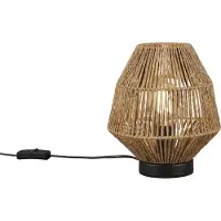 TRIO Miki pöytävalaisin E27 20cm sisal