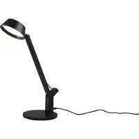 TRIO Lighting Led pöytävalaisin Ava, himmennettävä, Musta, Työhuone/toimisto, Synteettinen materiaali, Moderni