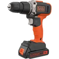 Black & Decker Pora/ruuvinväännin BCD001C1-QW; 18 V; 1x1,5 Ah akku + laturi