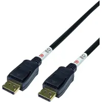 Deltaco DisplayPort 2.1 -näyttökaapeli, 1m, musta