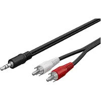 Goobay MiniJack - 2xRCA - Musta - 20m