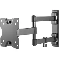 Deltaco – Näytön seinäteline, 13"-27", 20kg, 75x75-100-100, musta (ARM-1204)