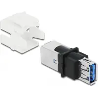 DeLOCK – Keystone Module USB 3.0 A female > USB 3.0 B female, white (86394)