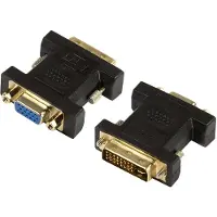 Logilink AD0001, VGA, DVI-I, Musta