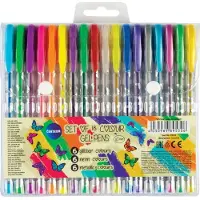 Centrum Gel Penne. 18 stk. Neon/Metallic/Glitter