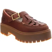 Timberland for woman. TB0A4188EM61 Stone Street brown leather buckle and platform shoes (39 W), 3 to 5 cm, Casual
