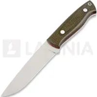 Brisa Trapper 115 Elmax puukko, Flat, Micarta, vihreä