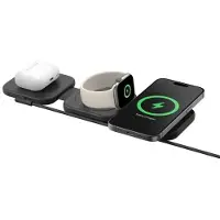Belkin Boost Charge Pro 3 in 1, Taittuva, Langaton Lataus Padi, Qi2 Magnetic 15w -langaton laturi, Musta