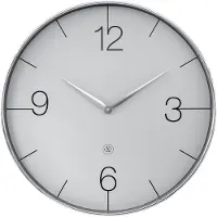 Nextime - Finesse Large nXt Seinäkello 51 cm Kromi/Harmaa