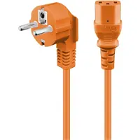 Goobay Power cable C13 1x90° - Oranssi - 3m