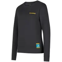 La Sportiva Climbing on the Moon Sweatshirt W Carbon/Giallo - L