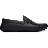 BOSS for man. 50568700 Noel black leather loafers (42), Flat, None, Casual, Classic