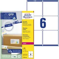 Avery Shippingetiket Zweckform QuickPEEL L7166-100 hvid 99,1x93,1 mm - (100 ark x 6 stk.)