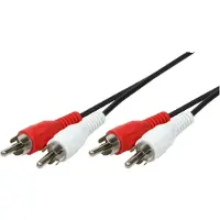 Logilink 2xRCA - 2xRCA, 10m, 2 x RCA, Uros, 2 x RCA, Uros, 10 m, Musta (CA1041)