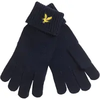 Lyle & Scott Cotton Merino Gloves - Navy - ONE SIZE