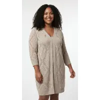 ONLY Carmakoma Carpamela 7/8 Open Cardigan Knt - Beige - 46-48
