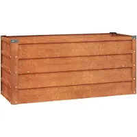 vidaXL Korotettu kukkalaatikko ruoste 100x40x45 cm Corten teräs