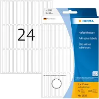 Herma 2530, Valkoinen, Pyöristetty suorakulmio, Selluloosa, Paperi, 32 arkkia, 11,1 cm, 17 cm