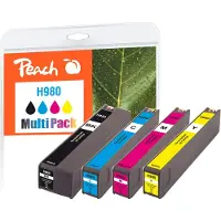 Peach 319073, Musta, Syaani, Magenta, Keltainen, Väriainepohjainen muste, Väriainepohjainen muste, 250 ml, 110 ml, 4 kpl (PI300-517)