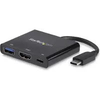 StarTech.com USB-C to 4K HDMI Multifunction Adapter with Power Delivery and USB-A Port ulkoinen videoadapteri Musta