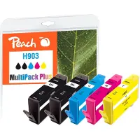 Peach PI300-858, Perusvärintuotto, Musta, Syaani, Magenta, Keltainen, 11 ml, 5,2 ml, 5 kpl, Monipakkaus
