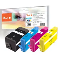 Peach PI300-864, Korkea (XL) värintuotto, Musta, Syaani, Magenta, Keltainen, 25 ml, 12 ml, 4 kpl, Monipakkaus