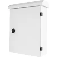 Deltaco Lukittava seinäkaappi 350 x 140 x 450 mm, 6U, IP55, valkoinen