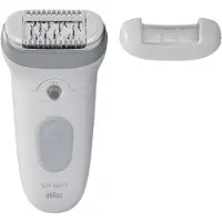 Braun Silk-epil 7 SE 7-000 märkä- ja kuiva-ajoon, johdoton, ladattava, pestävä -epilaattori, hopea
