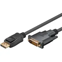 Pro DisplayPort 1.2 / DVI-D Sovitinkaapeli - Kullattu - 3m - Musta