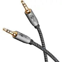 Goobay AUX audio connection cable, 3.5 mm stereo, 5 m, Sharkskin Grey - Cable length 5 m