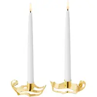 Georg Jensen vuoden 2026 kynttilänjalat Kulta, 2 osaa