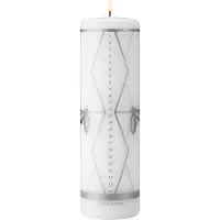 Georg Jensen vuoden 2026 kalenterikynttilä hopeapainatus