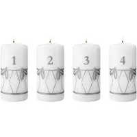 Georg Jensen Classic Christmas 2026 adventtikynttilät 4 kpl, silver