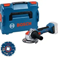 Bosch Professional GWX 18V-8 -akkukulmahiomakone, 125 mm, 18 V timanttileikkauslaikalla ja L-BOXX-laukulla (ilman akkua ja laturia)