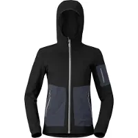 Norrøna Women's Falketind Warm Stretch Hood Caviar Black Välikerrospuserot L