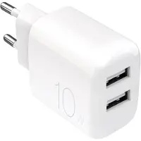 Puro PROLITE 10W 2x USB-A power charger - white