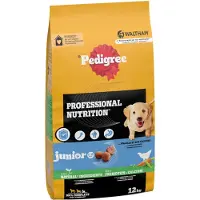 Pedigree Professional Nutrition Junior siipikarjaa ja vihanneksia, Koiran kuivaruoka, Keskisuuret ja suuret rodut, 12 kg