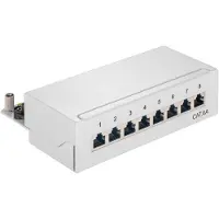 Goobay CAT 6a Mini/Desktop Patch Panel, 8-porttinen