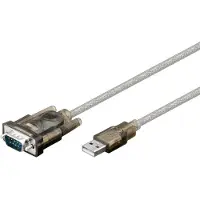 Goobay 95435 serial cable Transparent 1.5 m USB Type-A RS-232 (95435)