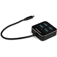 StarTech.com USB 3.1 Type-C 4-porttinen keskitin - - HB31C4AB - USB 3.1 Gen 2 (10 Gbps)