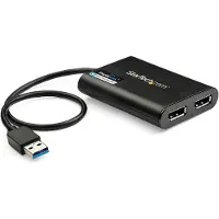 StarTech.com USB32DP24K60 - USB 3.0 - Dual DisplayPort -näyttöadapteri, musta