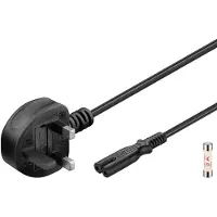 Techtube Pro UK - Virtalähde cord 1.8 m Musta