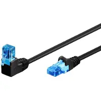 Goobay CAT 6A patchable 1x 90° kulmassa, U/UTP, musta