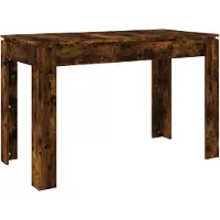 vidaXL Ruokapöytä savutammi 120x60x76 cm tekninen puu