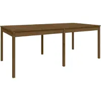vidaXL Puutarhapöytä hunajanruskea 203,5x100x76 cm täysi mänty
