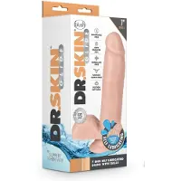 Dr Skin Dr. Skin Glide 17.7 cm self-lubricating dildo imukupilla Ihonvärinen