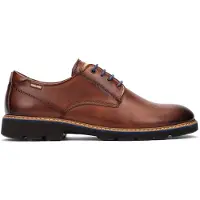Pikolinos for man. M7D-4289 Brown Alarcon Leather Shoes (39), Flat, Laces, Casual