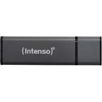 Intenso Alu Line, 64 GB, USB A-tyyppi, 2.0, 28 MB/s, Suojus, Antrasiitti (3521491)